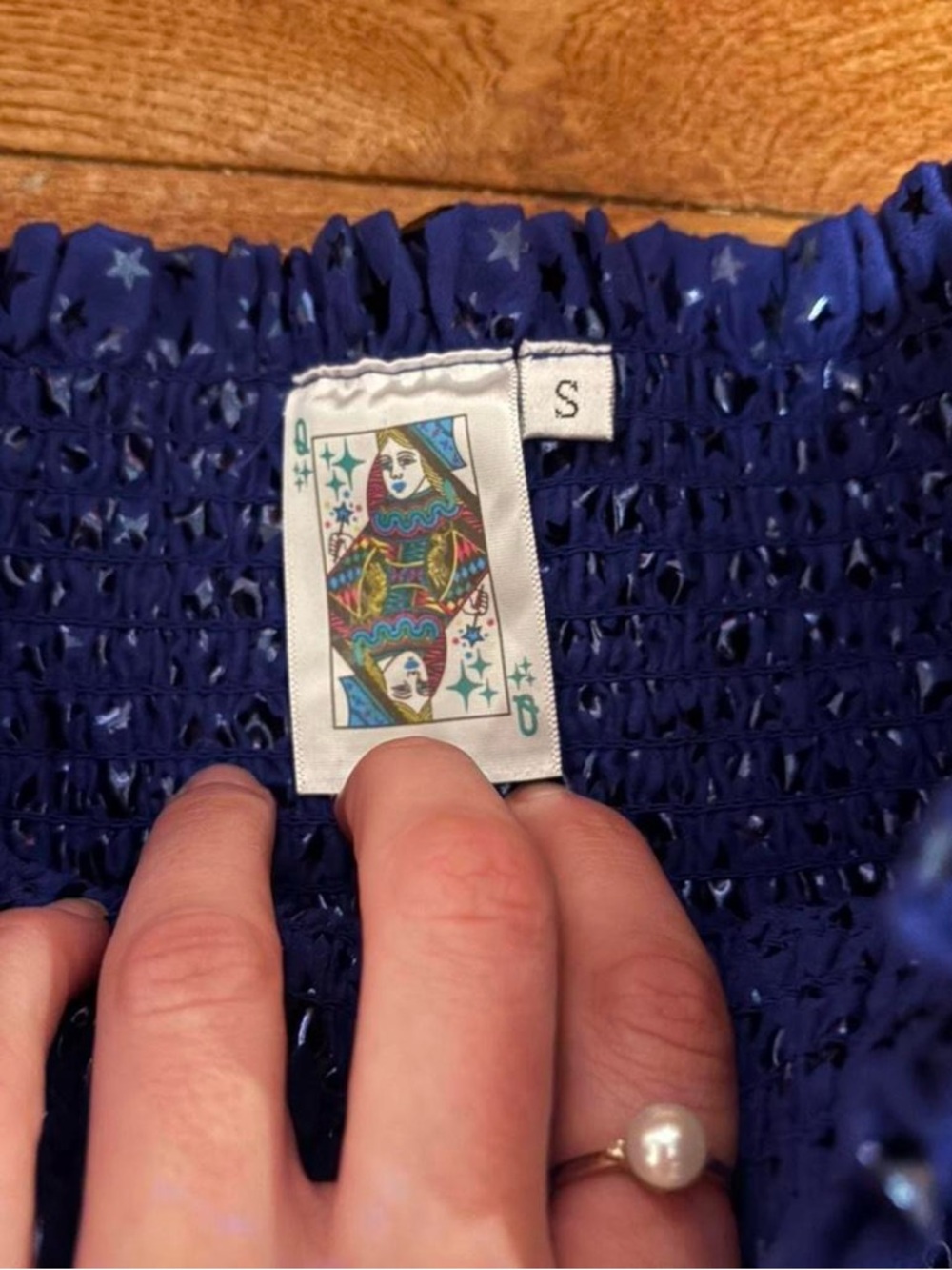 Queen Of Sparkle blue star print mini skirt with ruffles and shorts - Picture 3 of 5